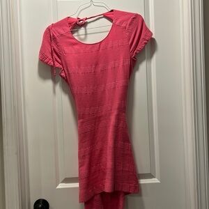 Free people pink mini dress size small full open back